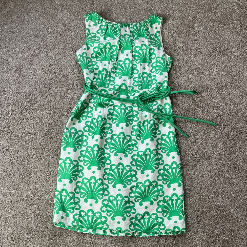 🍀☘️Vintage 💯%Silk Milly of New York Lucky Clover Dress w/original silk cord belt